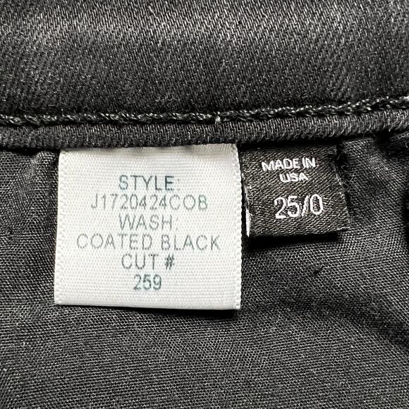 Veronica Beard Debbie Skinny High Rise Jean Ankle Coated Black Womens 0 25 Waist - Picture 9 of 9